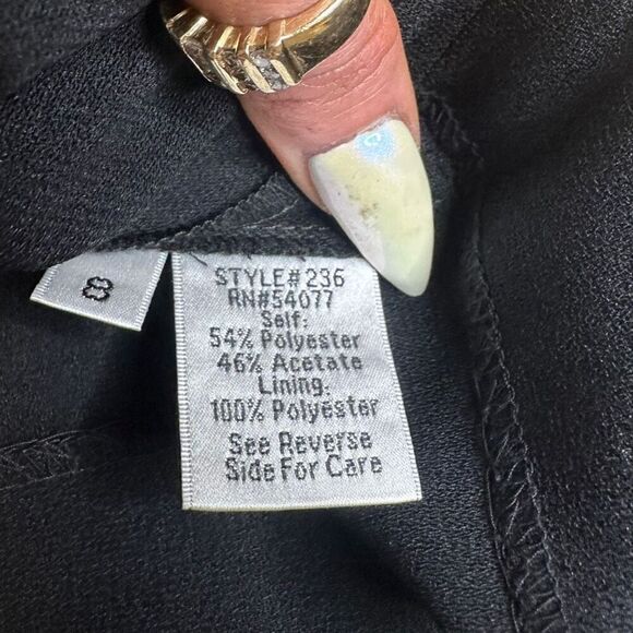 CABI Women's Black Empire Waist Sleeveless Pleated Flapper Shift Dress Size 8 - Picture 5 of 7